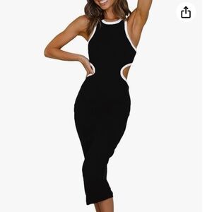 NWT women's sexy cut out waist open back dress - small